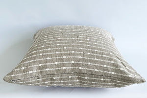 BasketWeave Stripe 50x50 Cushion - Zinc